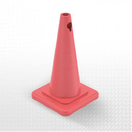 Zeplin No: ZT502804 50 cm PVC Trafik Konisi (Reflektifsiz) - Dörtgen