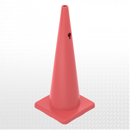 Zeplin No: ZT902804 90 cm PVC Trafik Konisi (Reflektifsiz) - Dörtgen