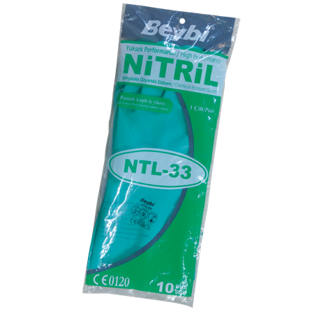 BEYBİ NTL33 Kimyasal Nitril İş Eldiveni