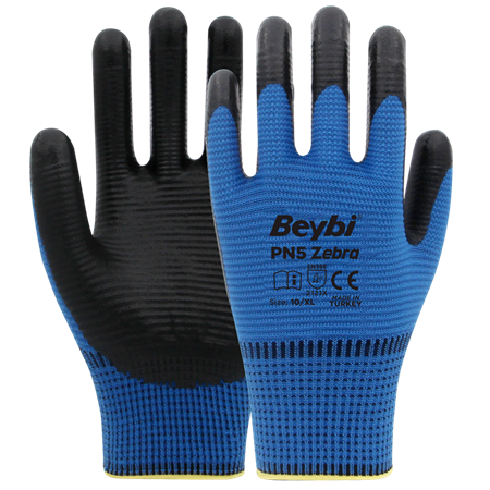 Beybi Pn5 Zebra Eldiven Mavi-Siyah / Kırmızı-Siyah /Beyaz-Siyah