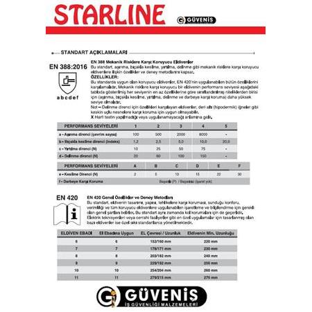 STARLİNE E-170418C-KR DERİ Kaynak Eldiveni