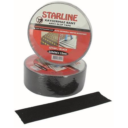 STARLİNE MERDİVEN KAYDIRMAZ BANT SİYAH 50MM*15MT