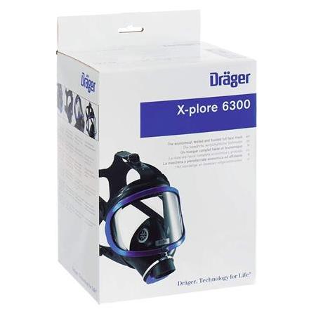 DRAGER 6300+6738802 ABEK1 TEK FİLTRELİ TAM YÜZ MASKE  TAKIM (Rd40 Bağlantılı)