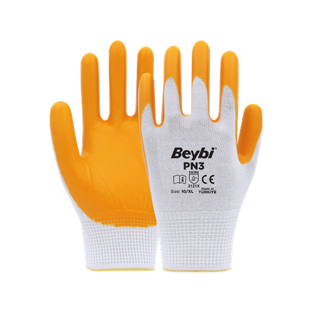 Beybi PN3 Nitril Sarı İş Eldiveni