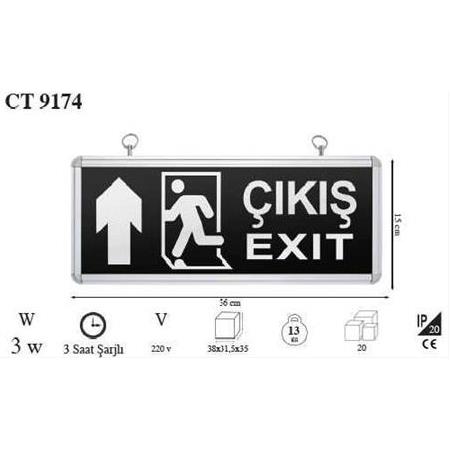 Cata CT-9174 Exit Acil Çıkış Armatürü