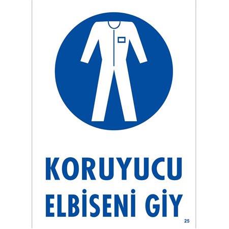 Koruyucu Elbiseni Giy  25*35 cm 0,50 mm PVC LEVHA