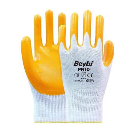 PN10 Polyester Örme Nitril Eldiven